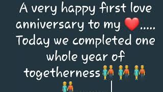 First love anniversary wishes