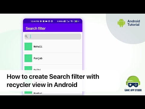 How to create search filter with recycler-view in Android | Android Tutorials | Game App Studio
