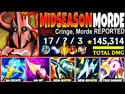 My New Midseason Mordekaiser ON-HIT Build BROKE THEM with 140.000+ Total Dmg 🔥 - League of Legends