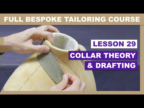 L29: Theory Behind Tailored Collars & Drafting their Pattern | Online Coat Making Course