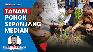 Pemkot Pekanbaru Tanam 4.000 Bibit Pohon Tabebuya di Sepanjang Median Jalan Sembilang