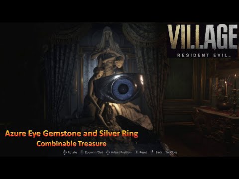 [*/\*] Resident Evil Village - Azure Eye Gemstone and Silver Ring (Combinable treasure)