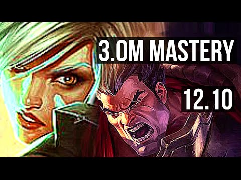 RIVEN vs DARIUS (TOP) | 3.0M mastery, 1000+ games, Legendary, 14/4/6 | NA Master | 12.10