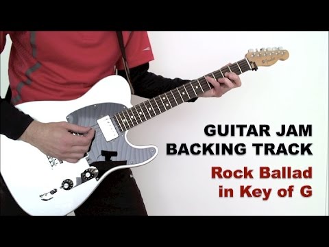 Guitar Jam Backing Track - Rock Ballad in G (92 bpm)