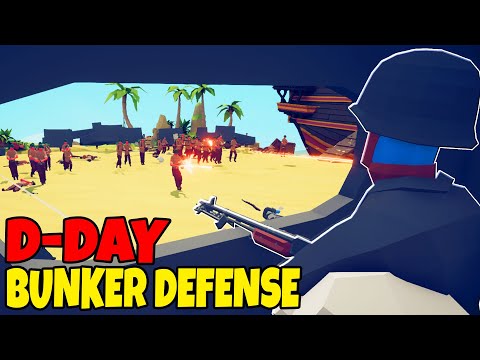 TABS New D-DAY Omaha Beach BUNKER Defense! - Totally Accurate Battle Simulator: WW2 Mod