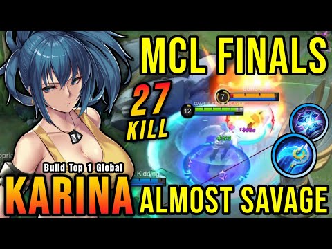 MCL FINALS!! 27 Kills Best Karina One Shot Build, Almost SAVAGE!! - Build Top 1 Global Karina ~ MLBB
