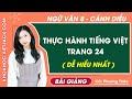Thực hành tiếng Việt trang 24 Ngữ văn lớp 8 Cánh diều