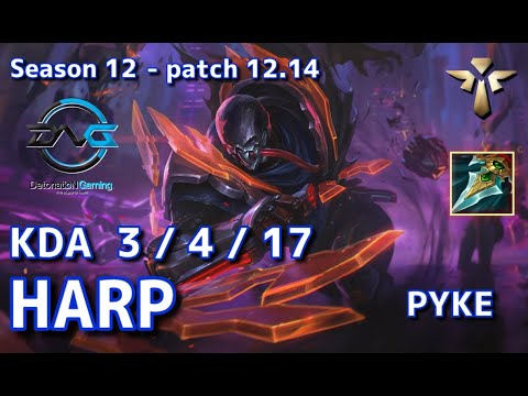 【KRサーバー/GM】DFM Harp パイク(Pyke) VS カルマ(Karma) SUP - Patch12.14 KR Ranked【LoL】