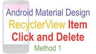 preview picture of video '#18 RecyclerView onClick and Delete: Android Material Design Tutorials [HD 1080p]'