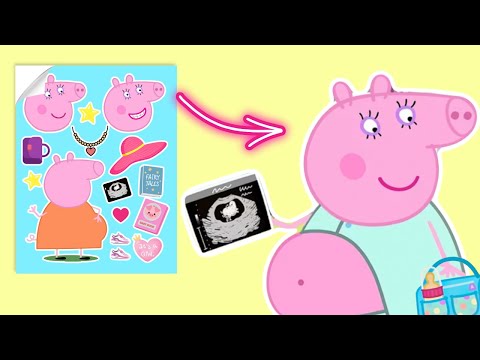 Peppa Pig  Baby Evie - Mummy pig pregnancy announcement - Sticker Activity for Kids
