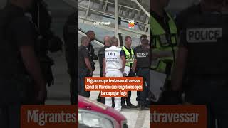 Migrantes que tentavam atravessar Canal da Mancha são resgatados após barco pegar fogo
