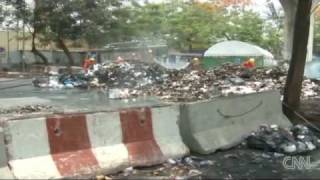 Downtown Bangkok a war zone