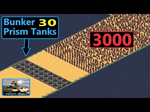 Bunker Prism Tanks vs Conscripts - Red Alert 2