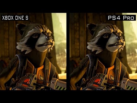 Guardians of galaxy Telltale PS4 Pro vs Xbox One s 4K Graphics Comparison