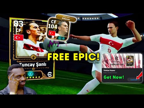 So erhalten Sie 104 bewertete kostenlose Epic Tuncay Şanlı | eFootball 2026 Mobil