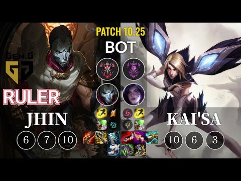 GEN Ruler Jhin vs Kai'Sa Bot - KR Patch 10.25