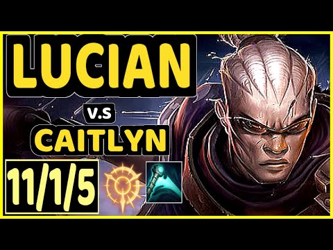 RAYDERE (LUCIAN) vs CAITLYN - 11/1/5 KDA BOTTOM ADC GAMEPLAY - OC Ranked PLATINUM