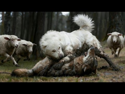 Alabai Dog Stopped Wolf pack 