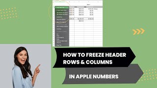 How To Freeze Header Rows and Columns In An Apple Numbers Spreadsheet