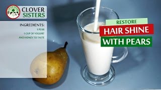 Repair damaged hair with a pear smoothie