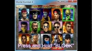 Mortal Kombat 4 How to Play as Noob Saibot