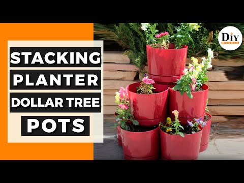 Make a Stacking Planter Using Dollar Tree Flower Pots  - DIY Project Under $10