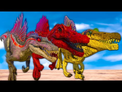 TEAM REXY vs TEAM SPINOSAURUS - Jurassic World Evolution Dinosaurs Fighting