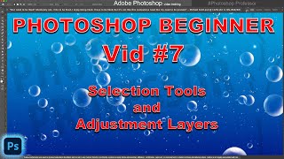 Photoshop Beginner VID 7: Selection Tools, Object Removal, and Layer Adjustments/Adjustment Layers