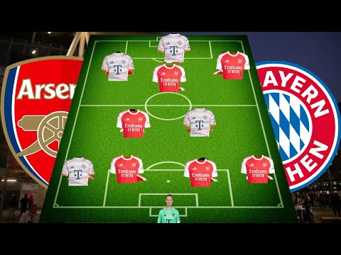 Startaufstellung beim Combine Arsenal/Bayern München