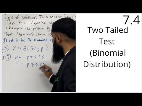 Edexcel AS Level Maths: 7.4 Two-Tailed Test (Hypothesis Testing)