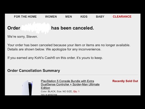 I got cancelled by Kohl’s.. #PS5 not secured lol.
