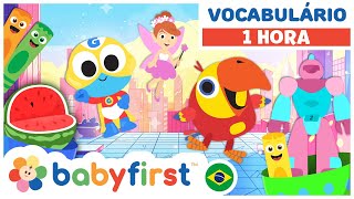 Ovos Surpresa! Larry o Papagaio Ensina Frutas e Palavras | 1 Hora | BabyFirst