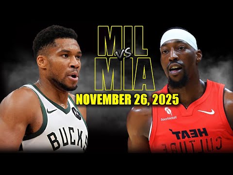 Milwaukee Bucks vs Miami Heat Full Game Highlights - November 26, 2025 | NBA Season