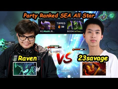 Raven [Outworld Devourer] vs 23savage [Ember Spirit] Party Ranked SEA AllStar Battle Dota 2 Gameplay