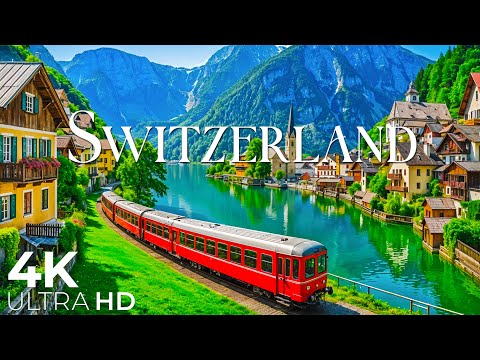 SWITZERLAND • 4K Relaxation Film: Winter to Spring • Relaxing Music - Nature 4k Video Ultra HD