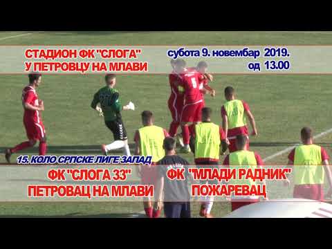 15. kolo SLZ Sloga 33 --  Mladi Radnik, najava za 9.11.// RTV Mlava