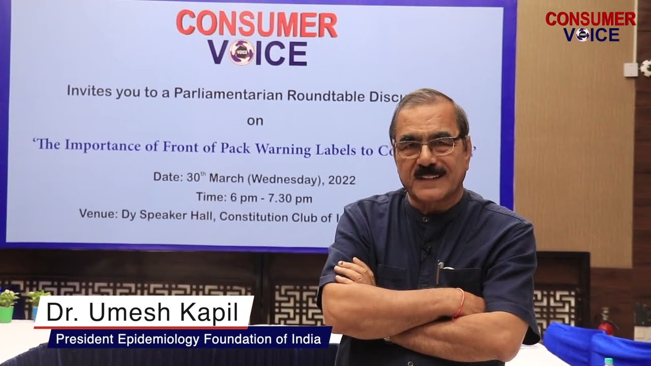 Prof Umesh Kapil on the importance of front of pack labels for controlling of NCDs