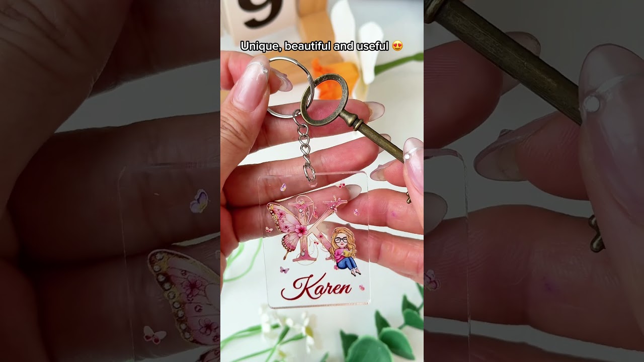 Monogram Letter Book Lovers | Personalized Acrylic Bookmark And Keychain Set