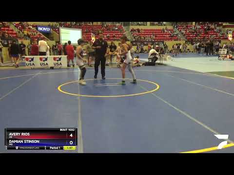 98 Lbs Quarterfinal - Avery Rios, OK Vs Damian Stinson, MO 4b81