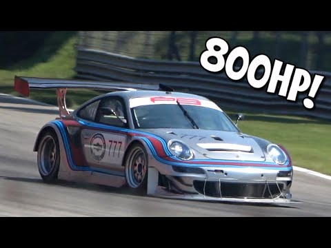 800HP Porsche 997 GT2 RSR Bi-Turbo Time Attack MONSTER! - LOUD Sounds at Monza Circuit!