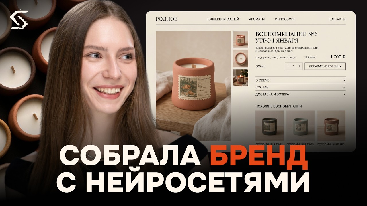 Собрала бренд свечей с нейросетями - без дизайнера и бюджета