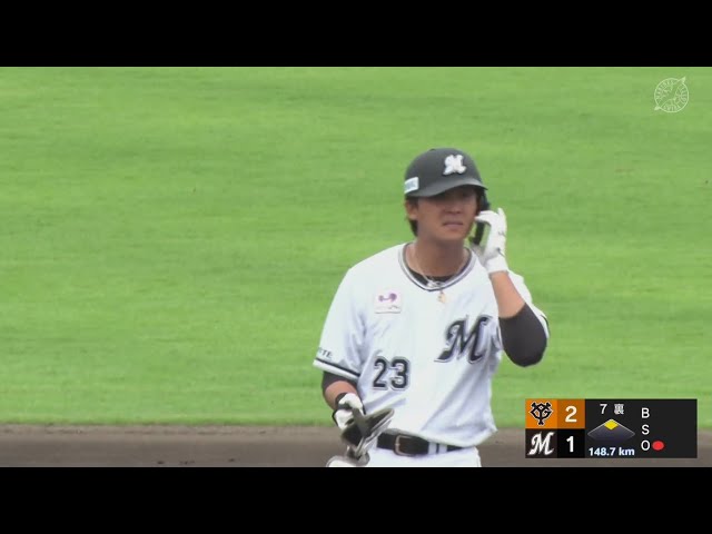 【ファーム】流石の勝負強さ!! マリーンズ・石川慎吾が三塁線破る同点タイムリー2ベース!! 2024年7月2日 千葉ロッテマリーンズ 対 読売ジャイアンツ