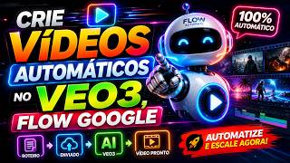 Como Criar Vídeos Automáticos no Google Flow com Veo 3 | Flow Automate