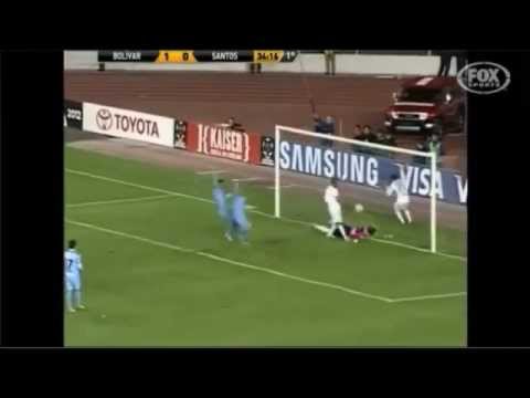 Bolivar 2 x 1 Santos - Gols Libertadores da America (25/04/2012)