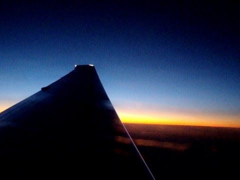 American MD-80 winter takeoff -4F with an amazing sunrise.