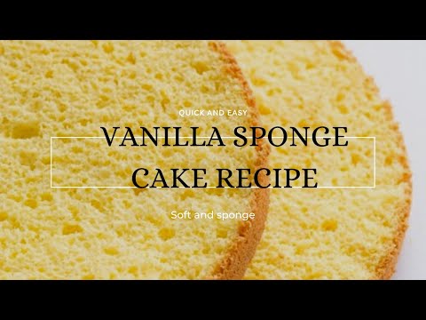 Vanilla sponge cake recipe| How to Make vanilla cake recipe fluffy and soft| Easy sponge cake recipe