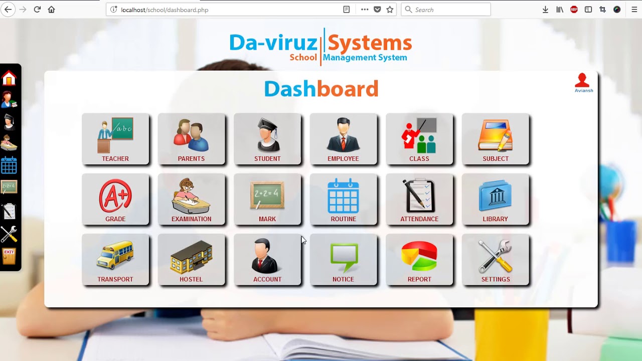 School Management System Designed With PHP and Mysql