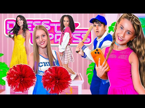 LET'S PLAY DRESS TO IMPRESS AT SCHOOL IN REAL LIFE WITH GIADA AND ALL OUR FRIENDS!