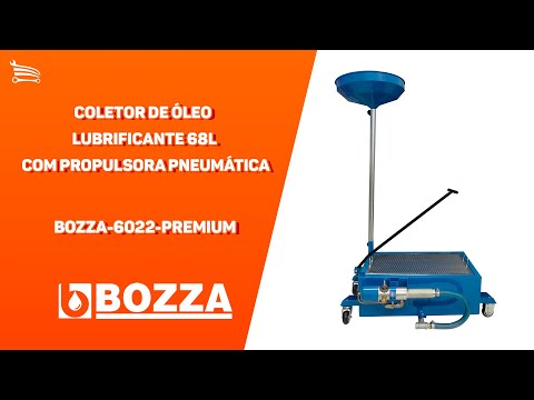 Coletor de Óleo Lubrificante 68L com Propulsora Pneumática BOZZA-6022-PREMIUM - Video