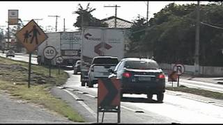 preview picture of video 'BR-101: obras e risco para os motoristas - Sombrio-Criciúma'